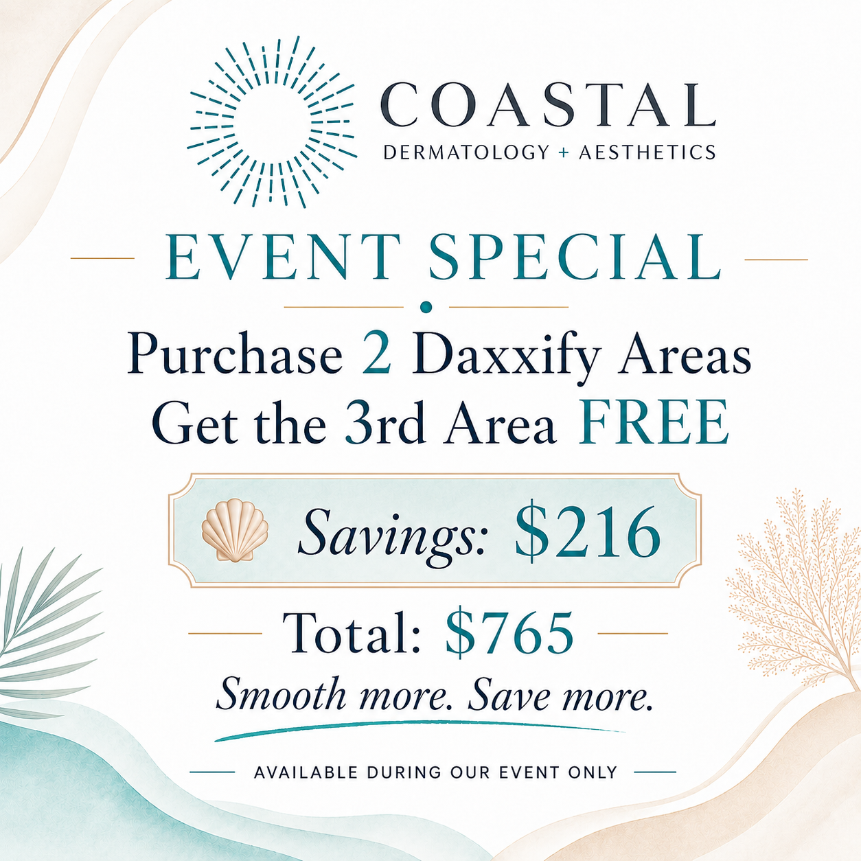 Daxxify Event Special | Buy 2 Areas, Get 1 Free